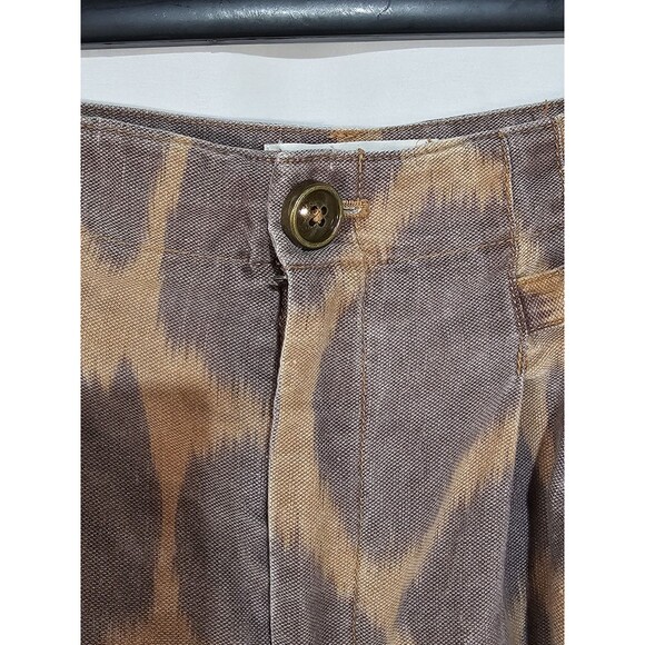 Anthropologie Pants Tamarind Giraffe Animal Linen Blend Trouser Jogger size 10 - Picture 4 of 13